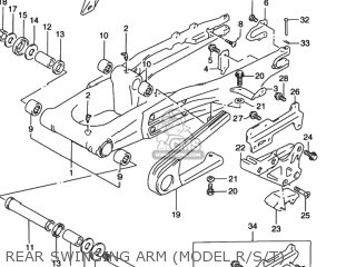 REAR SWINGING ARM (MODEL R/S/T) - DR350SE 1990 (L) USA (E03)