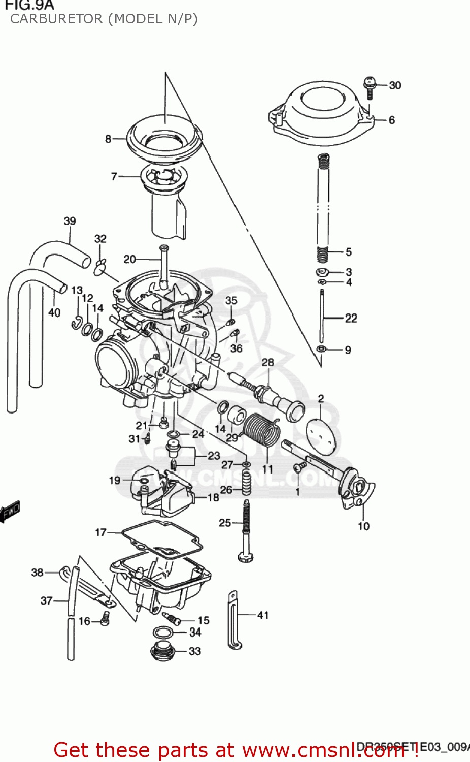CARBURETOR (MODEL N/P) DR350SE 1991 (M) USA (E03)
