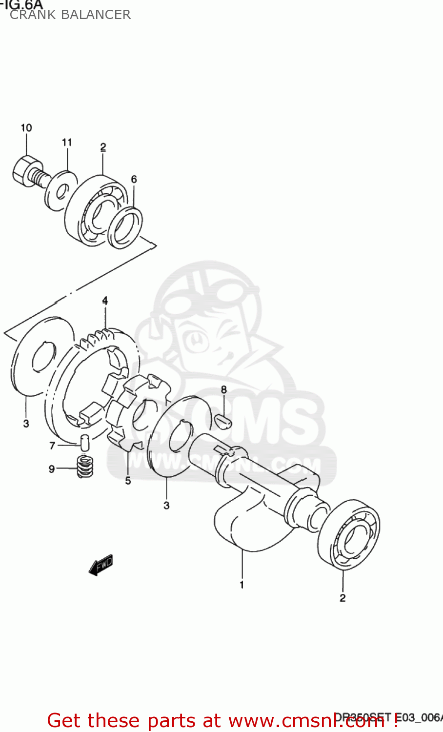 CRANK BALANCER DR350SE 1991 (M) USA (E03)