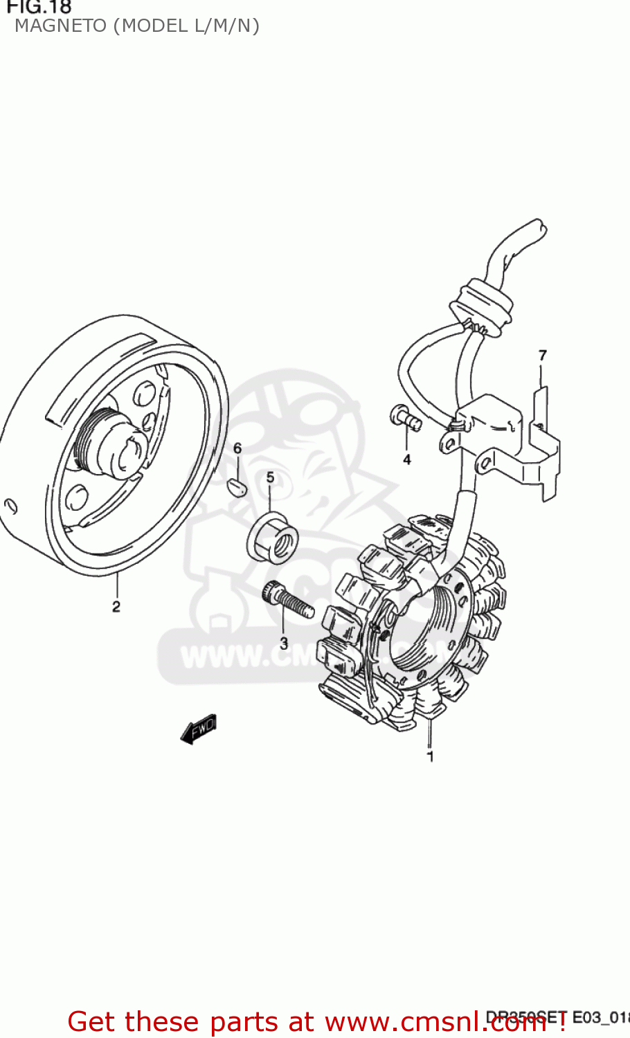 MAGNETO (MODEL L/M/N) DR350SE 1991 (M) USA (E03)