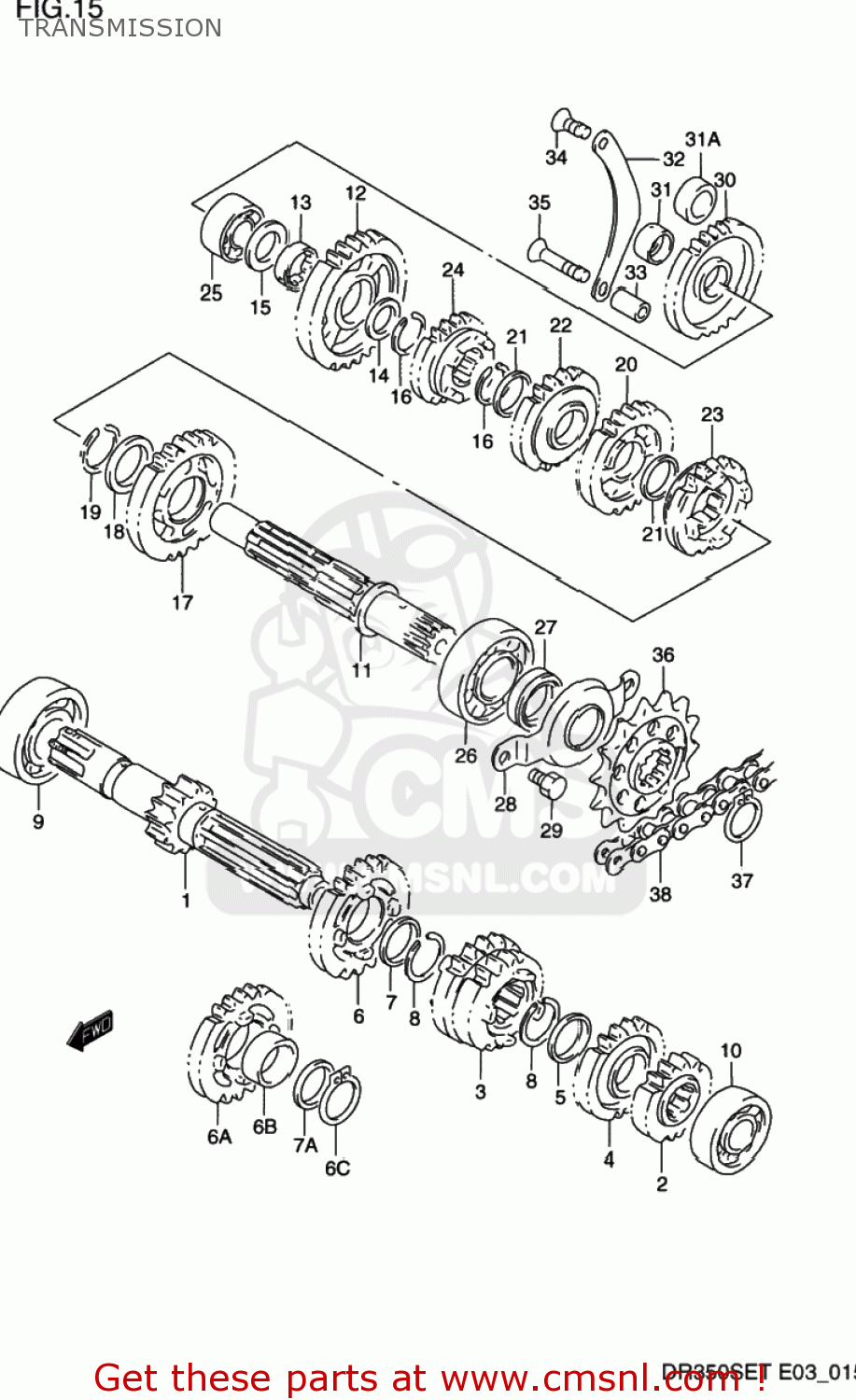 TRANSMISSION DR350SE 1991 (M) USA (E03)