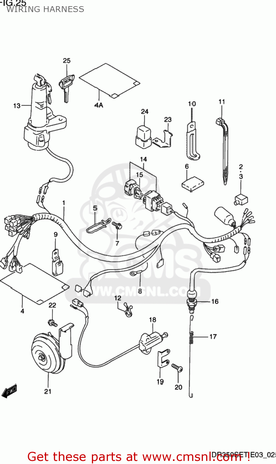 WIRING HARNESS DR350SE 1991 (M) USA (E03)