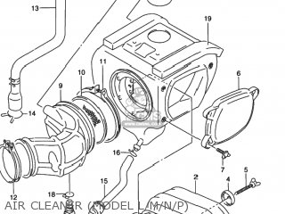 AIR CLEANER (MODEL L/M/N/P) - DR350SE 1991 (M) USA (E03)