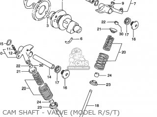 CAM SHAFT - VALVE (MODEL R/S/T) - DR350SE 1991 (M) USA (E03)