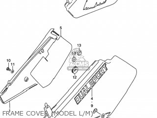 FRAME COVER (MODEL L/M) - DR350SE 1991 (M) USA (E03)