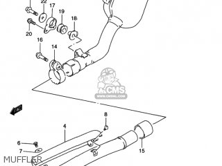 MUFFLER - DR350SE 1991 (M) USA (E03)