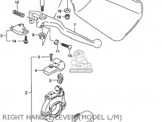 RIGHT HANDLE LEVER (MODEL L/M) - DR350SE 1991 (M) USA (E03)