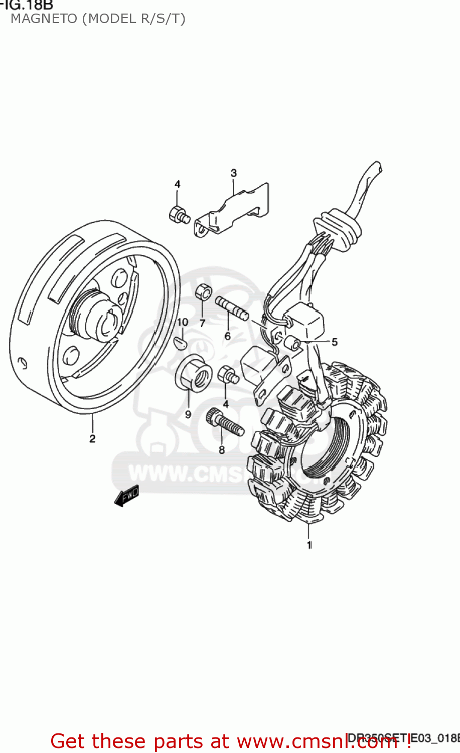 MAGNETO (MODEL R/S/T) DR350SE 1992 (N) USA (E03)