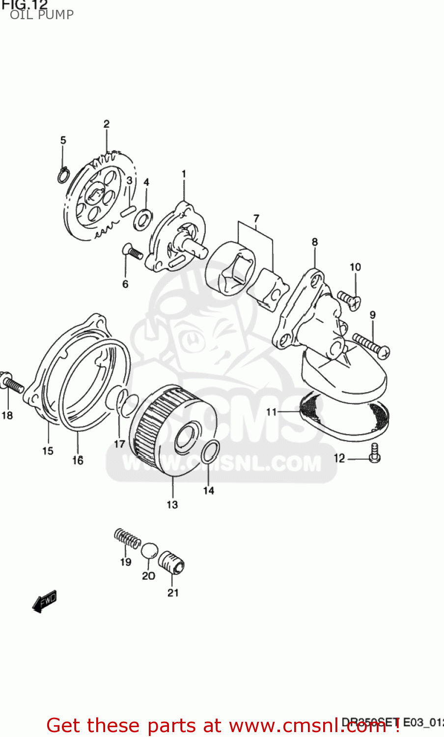 OIL PUMP DR350SE 1992 (N) USA (E03)