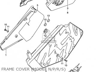 FRAME COVER (MODEL N/P/R/S) - DR350SE 1993 (P) USA (E03)