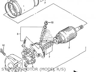 STARTING MOTOR (MODEL R/S) - DR350SE 1993 (P) USA (E03)