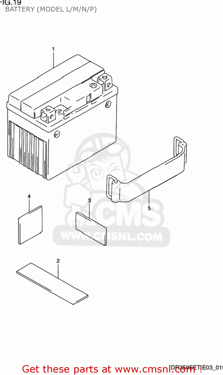 BATTERY (MODEL L/M/N/P) DR350SE 1994 (R) USA (E03)