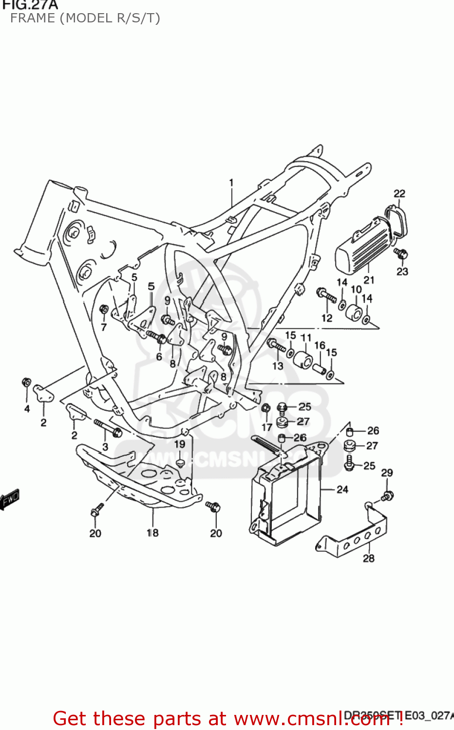FRAME (MODEL R/S/T) DR350SE 1994 (R) USA (E03)