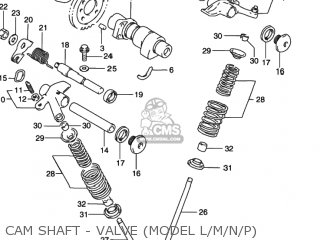 CAM SHAFT - VALVE (MODEL L/M/N/P) - DR350SE 1994 (R) USA (E03)