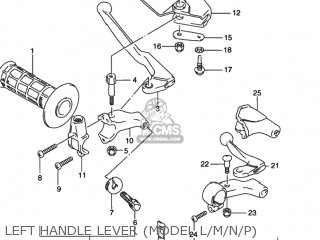 LEFT HANDLE LEVER (MODEL L/M/N/P) - DR350SE 1994 (R) USA (E03)