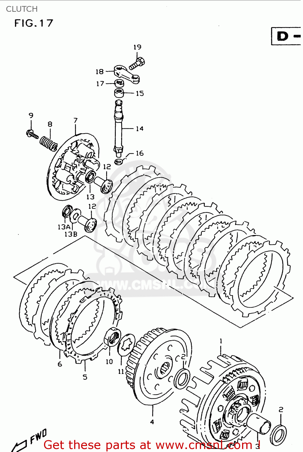 CLUTCH DR350SE 1994 (R)