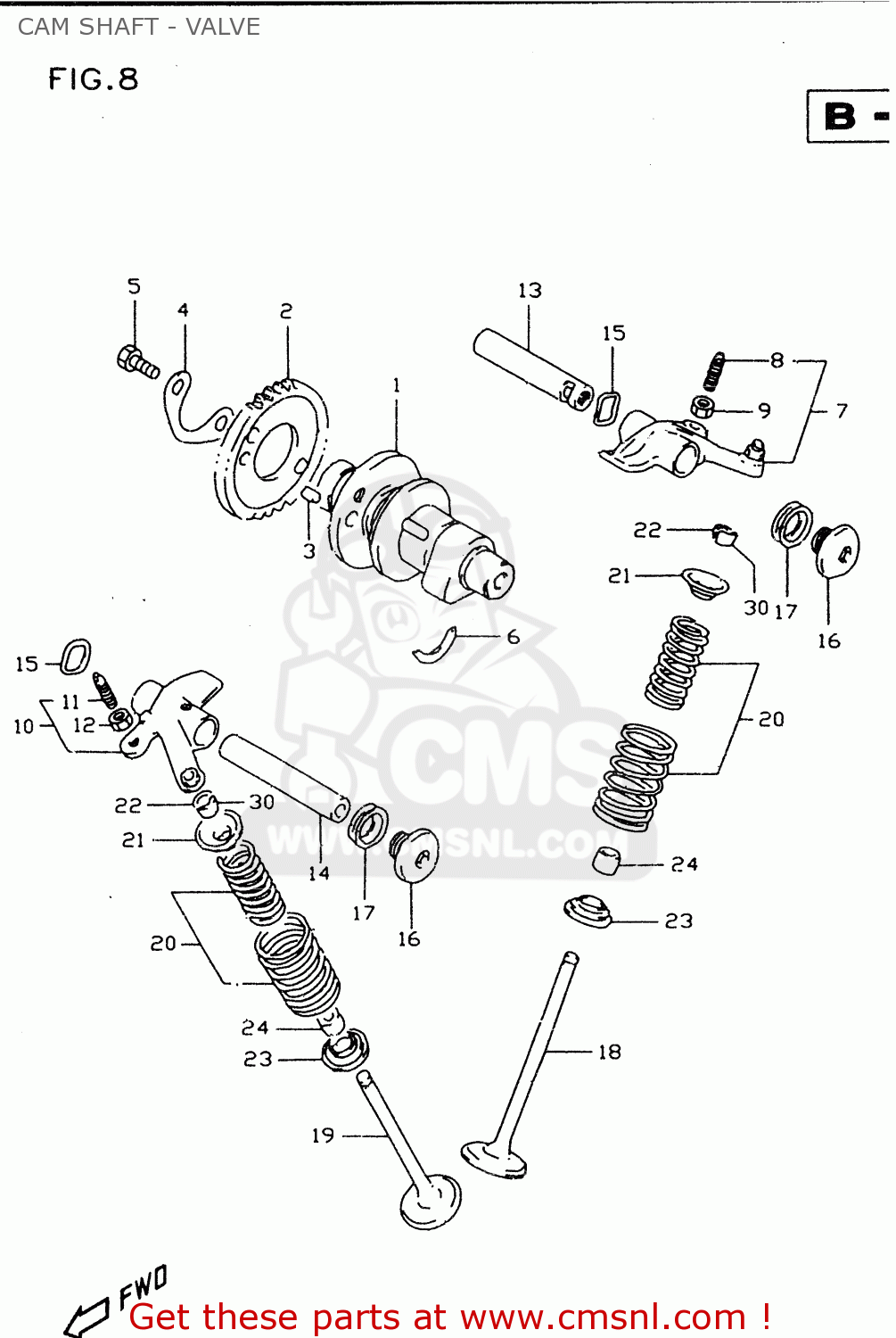 CAM SHAFT - VALVE DR350SE 1994 (R)