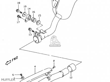 MUFFLER - DR350SE 1994 (R)
