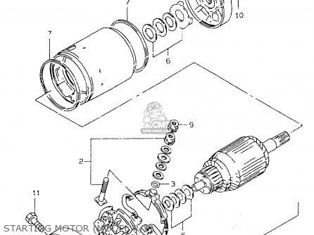 STARTING MOTOR (MODEL R/S) - DR350SE 1994 (R)