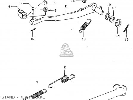 STAND - REAR BRAKE - DR350SE 1994 (R)