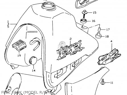 FUEL TANK (MODEL R/S/T) - DR350SE 1994 (R)