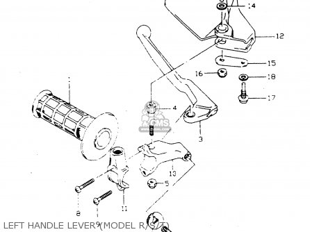 LEFT HANDLE LEVER (MODEL R/S/T) - DR350SE 1994 (R)