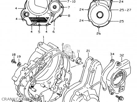CRANKCASE COVER - DR350SE 1994 (R)