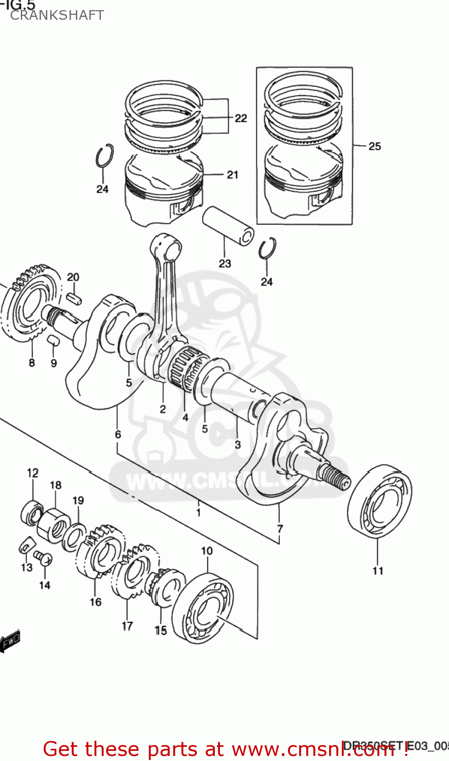 CRANKSHAFT DR350SE 1995 (S) USA (E03)