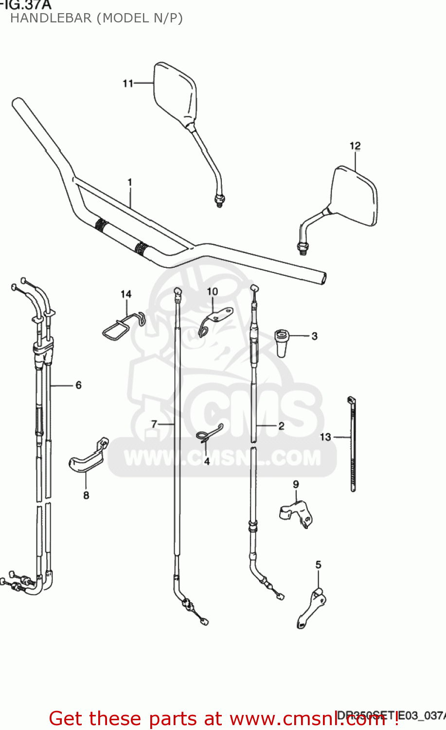 HANDLEBAR (MODEL N/P) DR350SE 1995 (S) USA (E03)