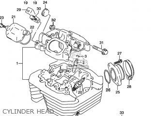 CYLINDER HEAD - DR350SE 1995 (S) USA (E03)