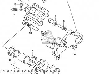 REAR CALIPER (MODEL L/M) - DR350SE 1995 (S) USA (E03)