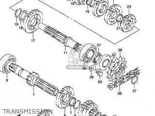 TRANSMISSION - DR350SE 1995 (S) USA (E03)