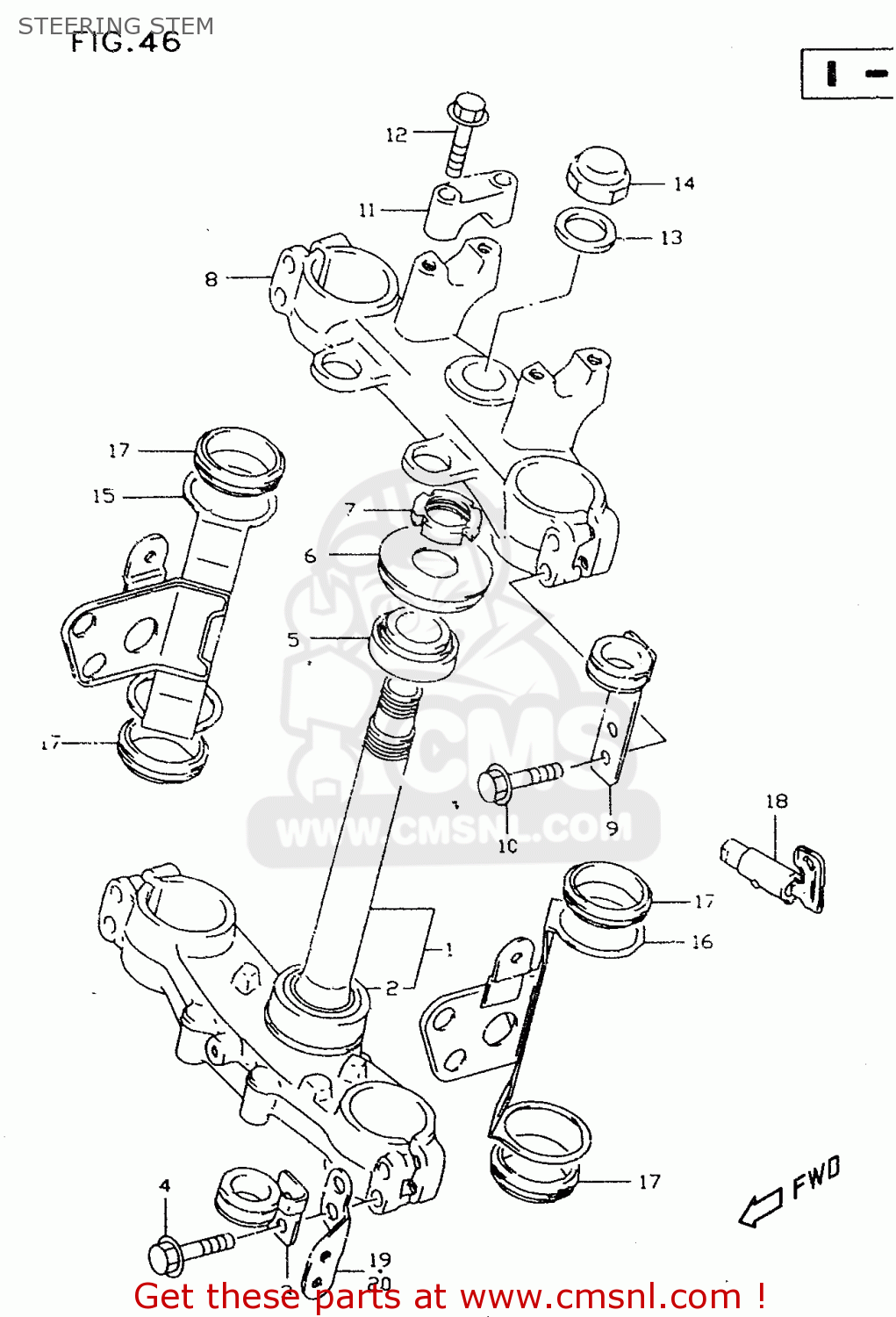 STEERING STEM DR350SE 1995 (S)