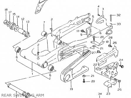 REAR SWINGING ARM - DR350SE 1995 (S)