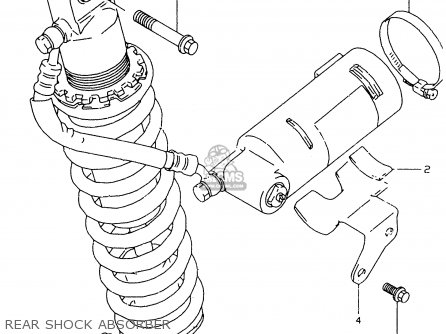 REAR SHOCK ABSORBER - DR350SE 1995 (S)