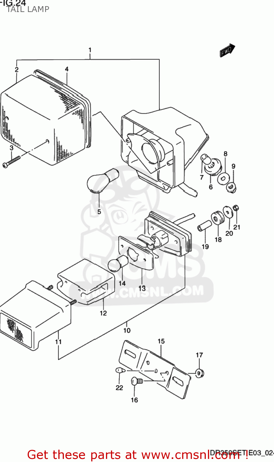 TAIL LAMP DR350SE 1996 (T) USA (E03)