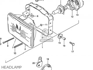 HEADLAMP - DR350SE 1996 (T) USA (E03)