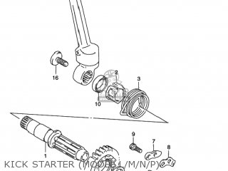 KICK STARTER (MODEL L/M/N/P) - DR350SE 1996 (T) USA (E03)