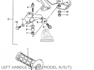 LEFT HANDLE LEVER (MODEL R/S/T) - DR350SE 1996 (T) USA (E03)