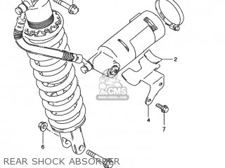 REAR SHOCK ABSORBER - DR350SE 1996 (T) USA (E03)