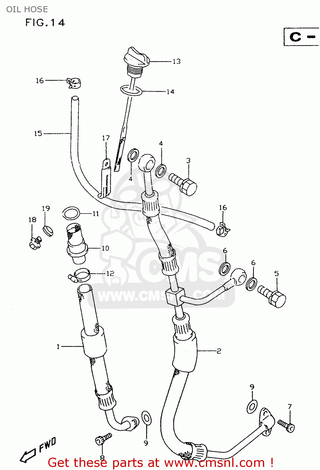 OIL HOSE DR350SE 1996 (T)
