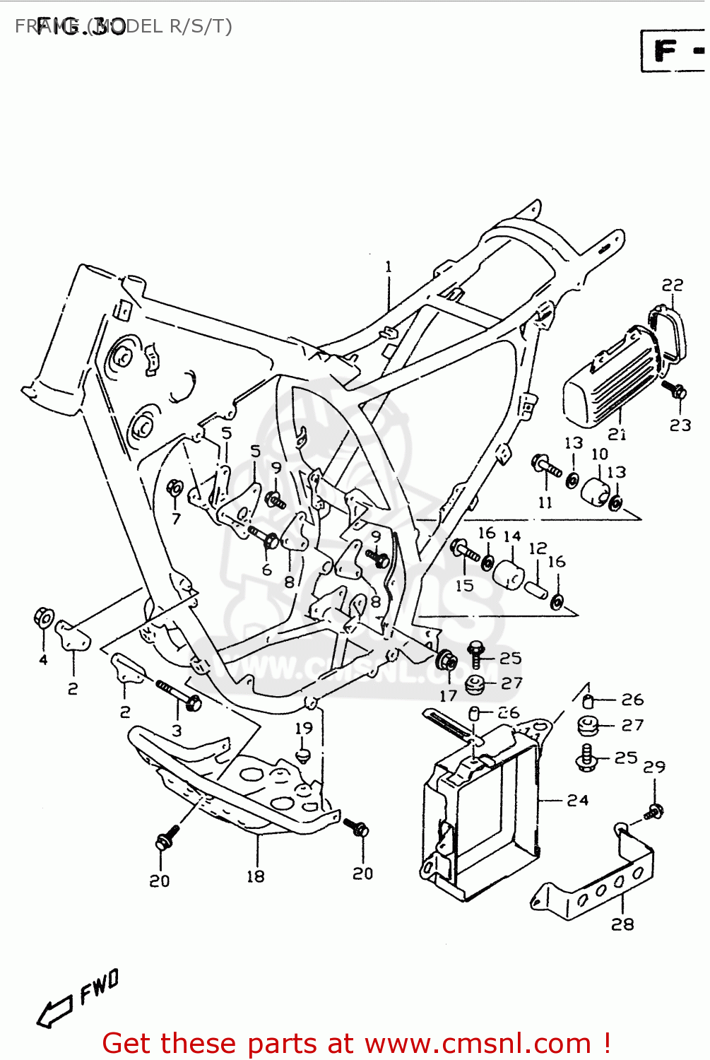 FRAME (MODEL R/S/T) DR350SE 1996 (T)