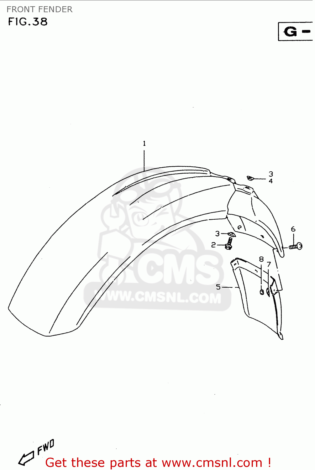 FRONT FENDER DR350SE 1996 (T)