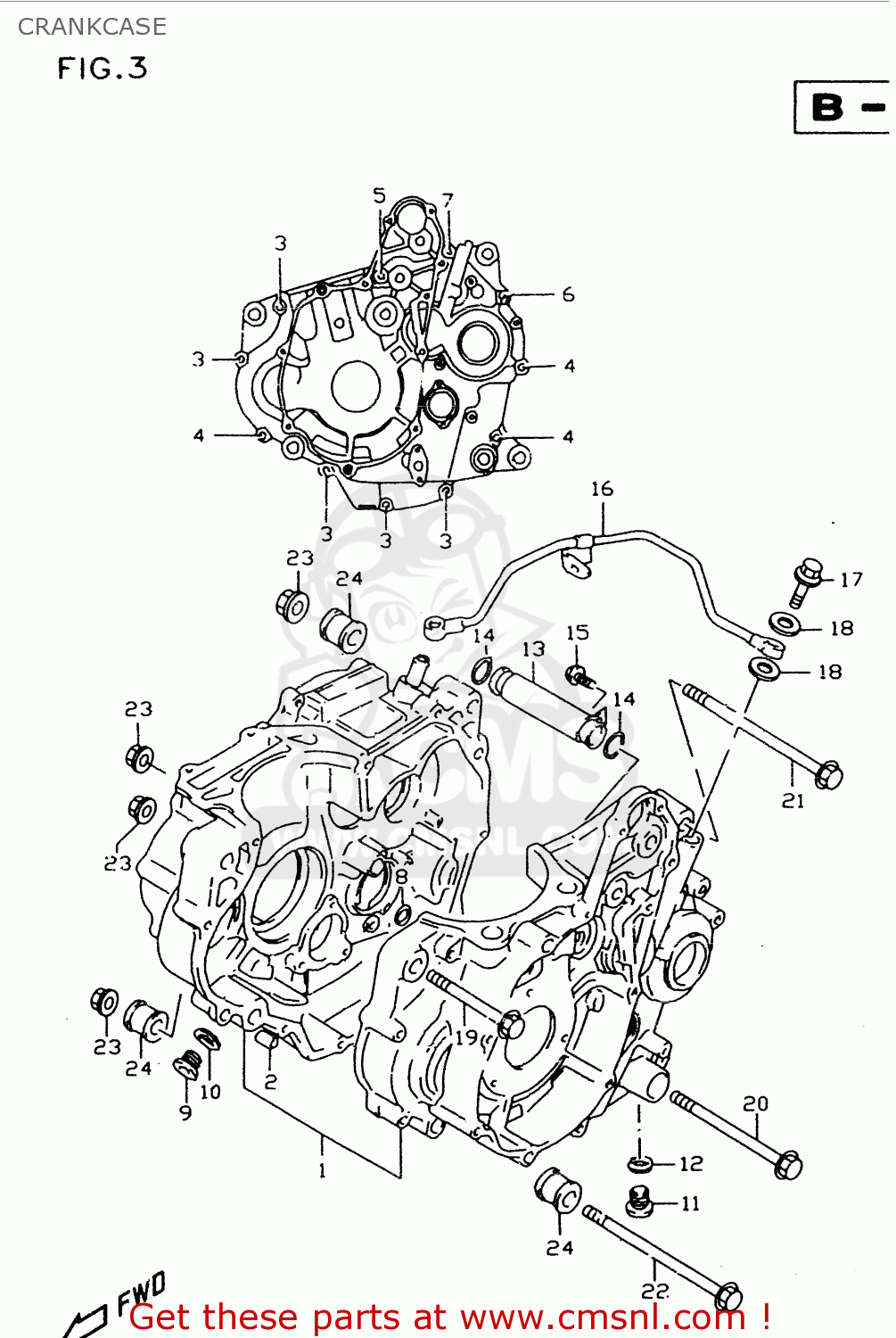 CRANKCASE DR350SE 1996 (T)