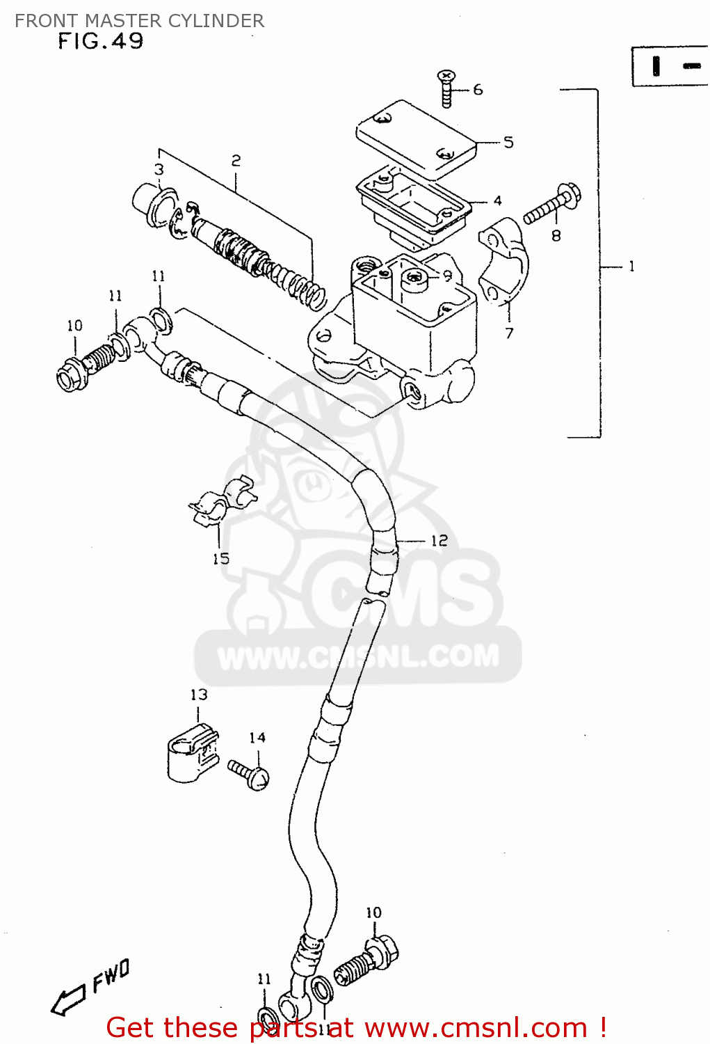 FRONT MASTER CYLINDER DR350SE 1996 (T)