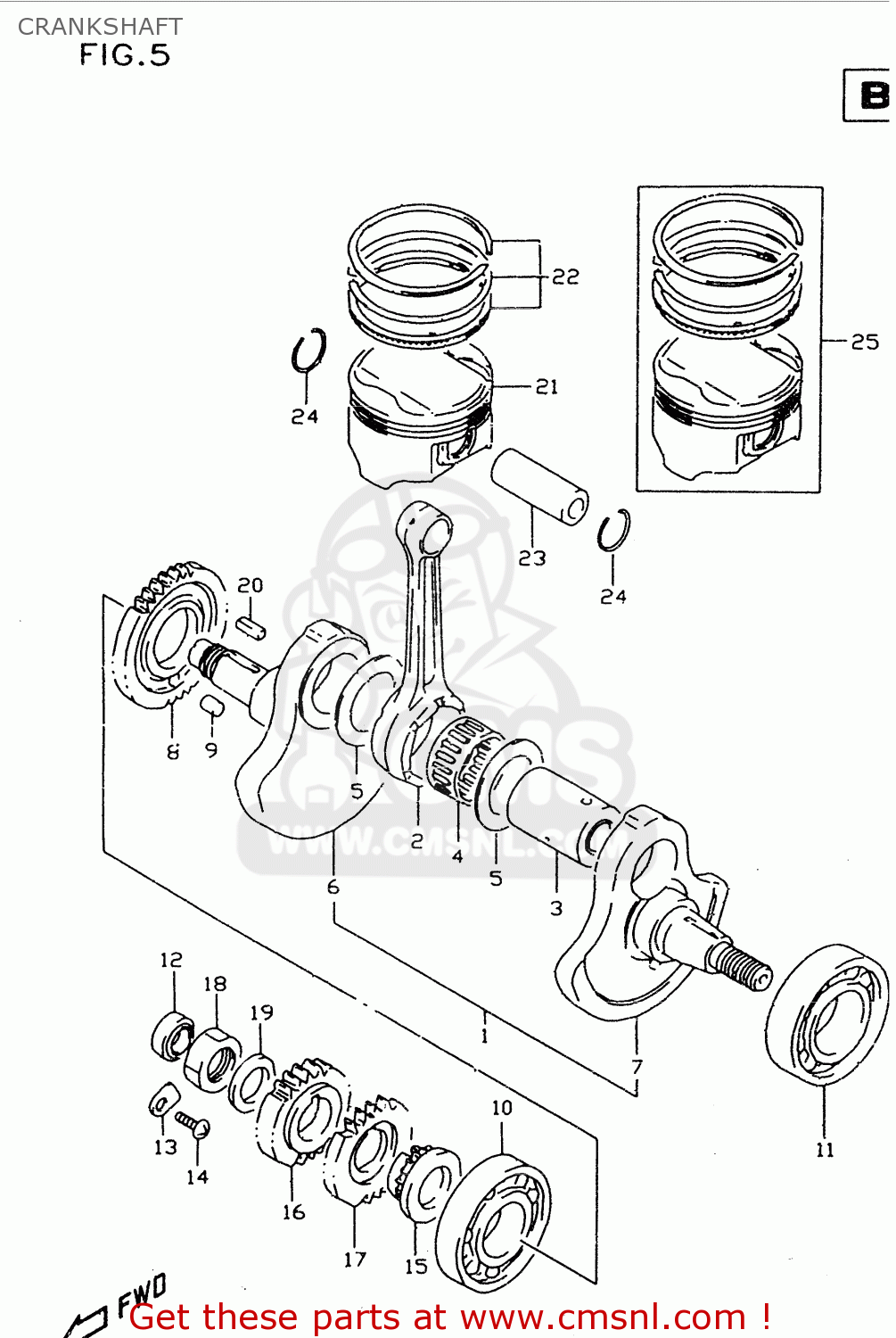 CRANKSHAFT DR350SE 1996 (T)