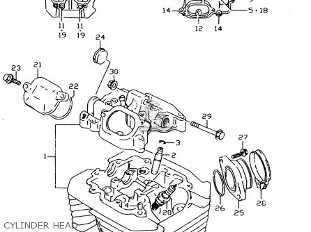 CYLINDER HEAD - DR350SE 1996 (T)