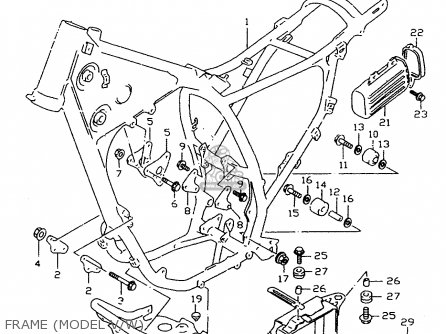 FRAME (MODEL V/W) - DR350SE 1996 (T)