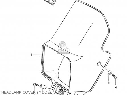 HEADLAMP COVER (MODEL V/W) - DR350SE 1996 (T)