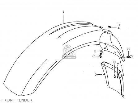 FRONT FENDER - DR350SE 1996 (T)